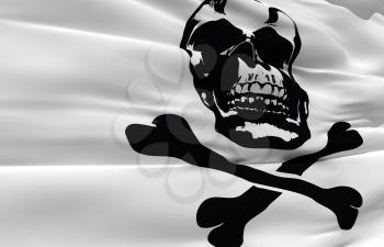 Royalty Free Clipart Image of a Pirate Flag