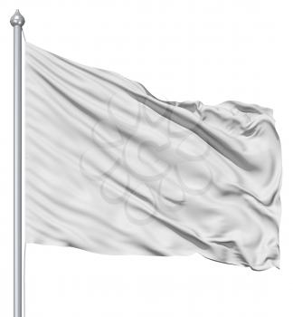 Royalty Free Clipart Image of a White Flag