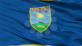 Zepce City Flag, Country Bosnia Herzegovina, Closeup View, 3D Rendering