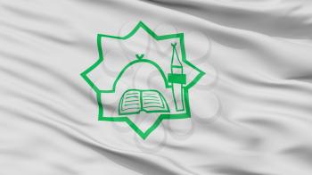 Bulgarian General Mufti Flag, Closeup View, 3D Rendering