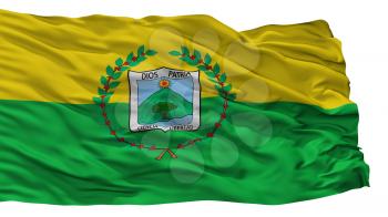 Vergara City Flag, Country Colombia, Cundinamarca Department, Isolated On White Background, 3D Rendering