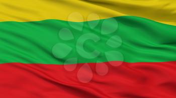Buga City Flag, Country Colombia, Closeup View, 3D Rendering
