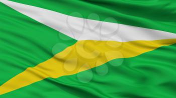 Gachancipa City Flag, Country Colombia, Closeup View, 3D Rendering