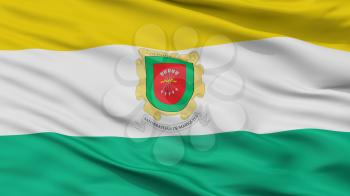 Mariquita City Flag, Country Colombia, Closeup View, 3D Rendering