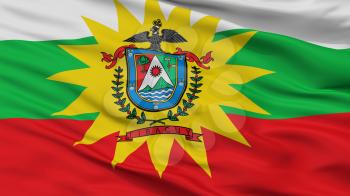 Tibacuy City Flag, Country Colombia, Cundinamarca Department, Closeup View, 3D Rendering
