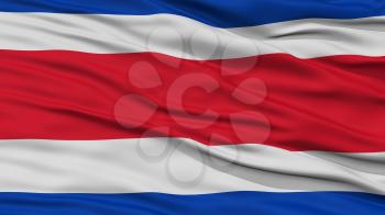 Closeup Costa Rica Flag, Waving in the Wind, High Resolution