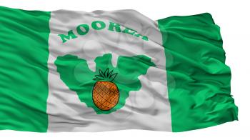 Moorea Maiao City Flag, Country French Polynesia, Isolated On White Background, 3D Rendering