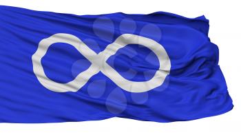 Metis Blue Indian Flag, Isolated On White Background, 3D Rendering