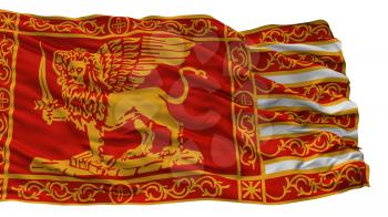 Venice City Flag, Country Italy, Isolated On White Background, 3D Rendering