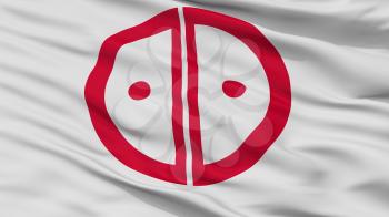 Akashi City Flag, Country Japan, Hyogo Prefecture, Closeup View, 3D Rendering