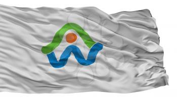 Awa City Flag, Country Japan, Tokushima Prefecture, Isolated On White Background, 3D Rendering