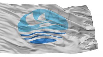 Izumi City Flag, Country Japan, Kagoshima Prefecture, Isolated On White Background, 3D Rendering
