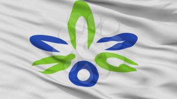 Kitanagoya City Flag, Country Japan, Aichi Prefecture, Closeup View, 3D Rendering