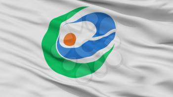 Kunisaki City Flag, Country Japan, Oita Prefecture, Closeup View, 3D Rendering