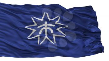 Kure City Flag, Country Japan, Hiroshima Prefecture, Isolated On White Background, 3D Rendering