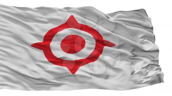 Nichinan City Flag, Country Japan, Miyazaki Prefecture, Isolated On White Background, 3D Rendering