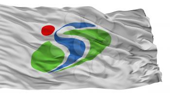 Shibetsu City Flag, Country Japan, Hokkaido Prefecture, Isolated On White Background, 3D Rendering