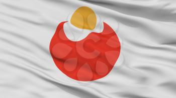 Unnann City Flag, Country Japan, Shimane Prefecture, Closeup View, 3D Rendering