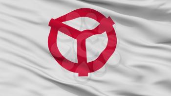 Yao City Flag, Country Japan, Osaka Prefecture, Closeup View, 3D Rendering
