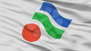 Yawatahama City Flag, Country Japan, Ehime Prefecture, Closeup View, 3D Rendering