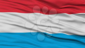 Closeup Luxembourg Flag, Waving in the Wind, High Resolution