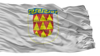 Bitola Municipality City Flag, Country Macedonia, Isolated On White Background, 3D Rendering