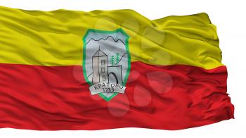 Kratovo Municipality City Flag, Country Macedonia, Isolated On White Background, 3D Rendering
