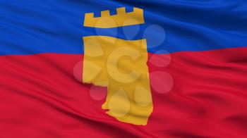 Vinica Municipality City Flag, Country Macedonia, Closeup View, 3D Rendering
