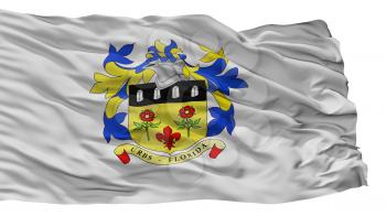Quatre Bornes City Flag, Country Mauritius, Isolated On White Background, 3D Rendering