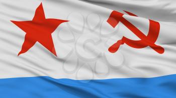 Soviet Union Naval Ensign Flag, Closeup View, 3D Rendering