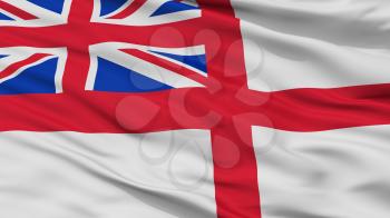 United Kingdom Naval Ensign Flag, Closeup View, 3D Rendering