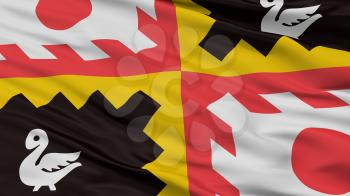Eijsden Margraten City Flag, Country Netherlands, Closeup View, 3D Rendering