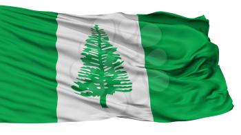 Norfolk Island Flag, Isolated On White Background, 3D Rendering