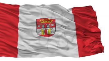 Bedzin City Flag, Country Poland, Isolated On White Background, 3D Rendering