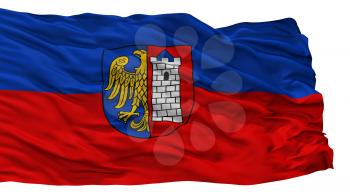 Gliwice City Flag, Country Poland, Isolated On White Background, 3D Rendering