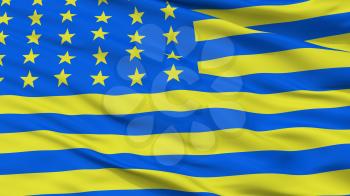 Project For Ukraine Flag, Closeup View, 3D Rendering