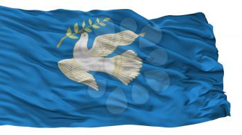 Blagoveshchensk City Flag, Country Russia, Bashkortostan, Isolated On White Background, 3D Rendering