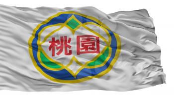 Taoyuan City Flag, Country Taiwan, Isolated On White Background, 3D Rendering