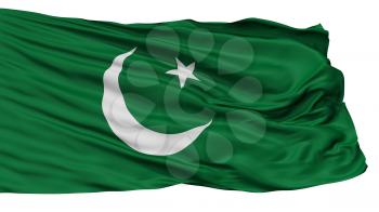 Pakistan Muslim League Flag, Isolated On White Background, 3D Rendering