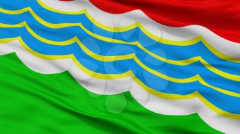 Tiraspol City Flag, Country Transnistria, Closeup View, 3D Rendering