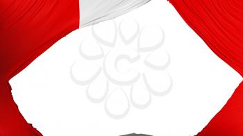 Divided KKK flag, white background, 3d rendering