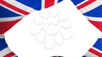 Divided United Kingdom UK flag, white background, 3d rendering