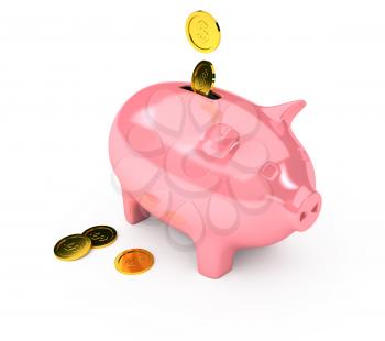 Royalty Free Clipart Image of a Piggy Bank