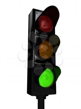 Royalty Free Clipart Image of a Traffic Light