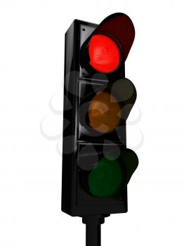 Royalty Free Clipart Image of a Traffic Light