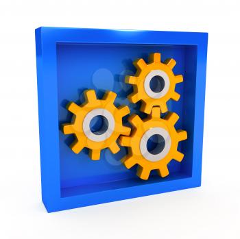 Royalty Free Clipart Image of Gears