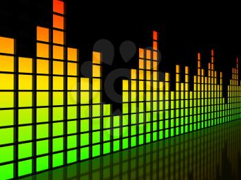 Royalty Free Clipart Image of an Equalizer Background