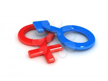 Royalty Free Clipart Image of Gender Symbols