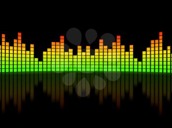 Royalty Free Clipart Image of an Equalizer Background