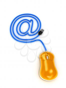 Royalty Free Clipart Image of an Email Sign